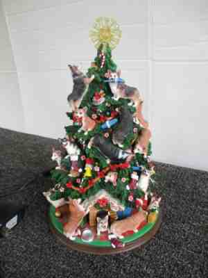 Danbury Mint Corgi Dog Lighted Christmas Tree Figurine