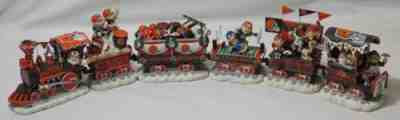 Danbury Mint Cleveland Browns Express Santa Train Complete 6 Piece Set W/ Box