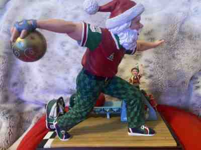 Rare! DANBURY MINT BOWLING SANTA FIGURINE