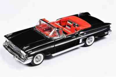 DANBURY MINT 1958 CHEVROLET IMPALA CONVERTIBLE LIMITED EDITION BLACK ONYX