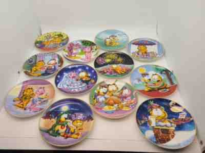 Danbury Mint GARFIELD Month Calendar 12 Plate Only Set A3522 Jim Davis