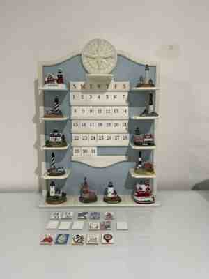 Danbury Mint Light House Collection Perpetual Calendar With Date&Holiday Tiles