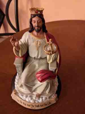 Danbury Mint Christ The King 8â? Cold Cast Porcelain Religious Sculpture Statue,