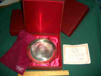 Sterling Silver Plate Danbury Mint American Bicentennial 1977 Washington Valley