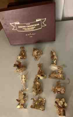 Danbury Mint 23K Gold Plated Disney Christmas Ornament Set