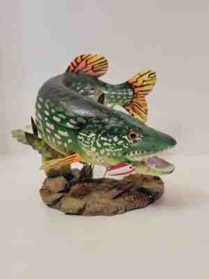 Vintage The Danbury Mint Great Northern Pike Sculpture By George Kruth 9A