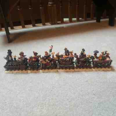 BOYDS BEARS DANBURY MINT BOYDSXPRESS RAILWAY CHRISTMAS TRAIN SET