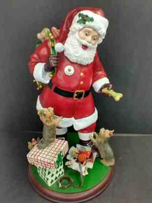 Rare Danbury Mint Santa's Little Yorkies Yorkshire Terrier Figurine **EXC**