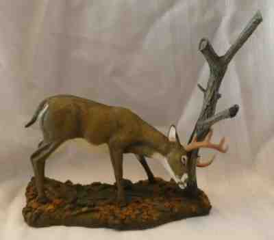 The Rub by Curtis Christensen Magnificent Whitetails Sculpture The Danbury Mint
