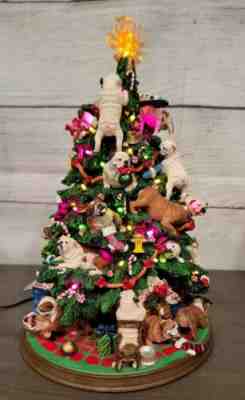 Danbury Mint English Bulldog Christmas Tree EUC Complete With Star and Box RARE