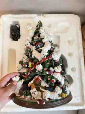 Retired Danbury Mint Lighted WESTIE Christmas Tree Rare Discontinued