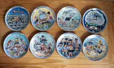 Danbury Mint UNC North Carolina The Ultimate Fan Plate Set of 8 Gary Patterson