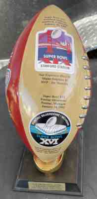 1990 Danbury Mint San Francisco Commemorative NFL Dynasty Trophy Superbowl Ball