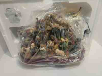 Boyds Bears Nativity Pageant Christmas Danbury Mint- Rare- Lights up-New in Box