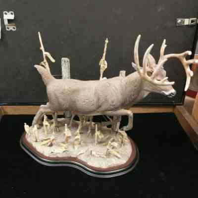 Deer Elk Sculpture Danbury Mint Figurine vtg Stag Buck Midwest Giant Nick Bibby