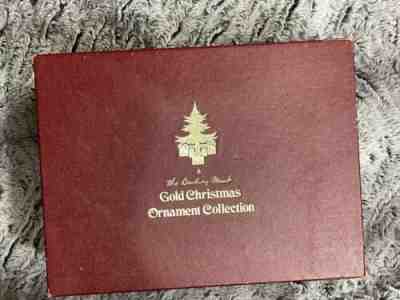 Danbury Mint Gold Christmas Ornament Collection 1982 Set of 12 IN BOX
