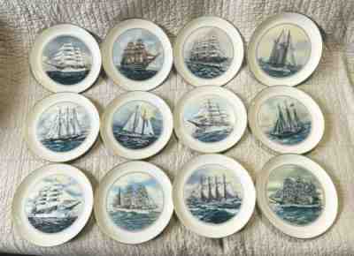12 Country Danbury Mint Official Tall Ship Fine China Plate Collection!!