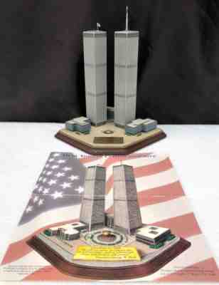 Danbury Mint Twin Towers Commemorative World Trade Center 911 Memorial NYC 9/11