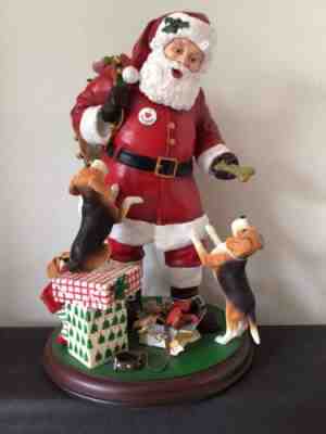 DANBURY MINT *SANTAâ??S LITTLE BEAGLES* CHRISTMAS DOG 10â? FIGURINE *HARD TO FIND*