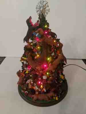 Danbury Mint Dachshund Doxie Christmas Tree Lighted Figure