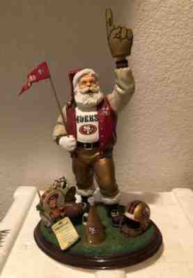 San Francisco 49ers Danbury Mint Santa Claus & Mrs Claus NFL Football Xmas RARE