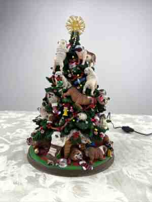 Retired Danbury Mint English Bulldog Lighted Christmas Tree â?? Limited Edition
