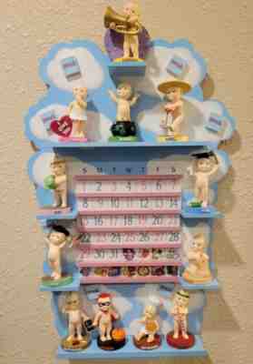 Danbury Mint Rare Kewpie Perpetual Calendar 12 Figurines 11 Holiday Tiles 2001
