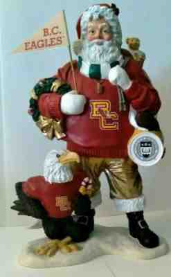 Danbury Mint - BOSTON COLLEGE OFFICIAL - Rare Santa Figurine W / Bald Eagle