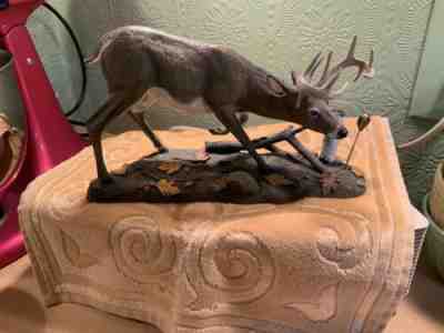 Danbury Mint CURTIS CHRISTENSEN Whitetail Deer, Elk? â??Second Chanceâ? Sculpture