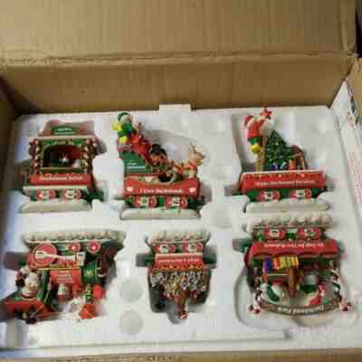 Danbury Mint The Dachshund Christmas Express 6 Pc Original Packaging.