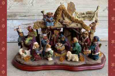 RARE Danbury Mint Boyds Bear Nativity Pageant Scene Set