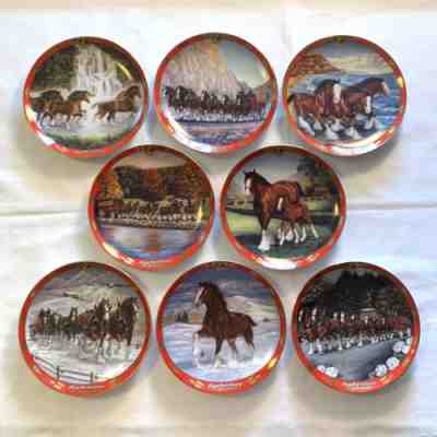 The Danbury Mint Pride of Budweiser Clydesdales Susie Morton Plates Set #B5379