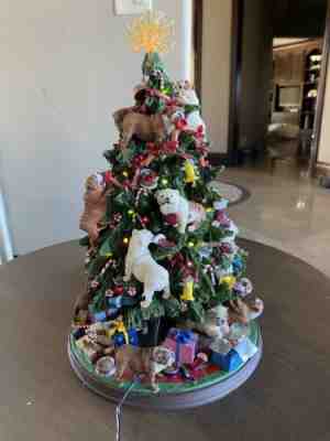 Retired Danbury Mint English Bulldog Lighted Christmas Tree â?? Limited Edition