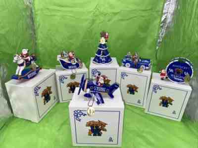 Danbury Mint UK Kentucky Wildcats 2005 - 2010 Christmas Ornaments Lot Of 6