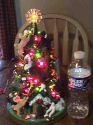 Retired Danbury Mint Poodle Lighted Christmas Tree W Star Limited Edition Rare
