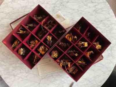 Lot of 24 Danbury Mint Gold Christmas Ornaments 1997 1998 w/ Boxes Card