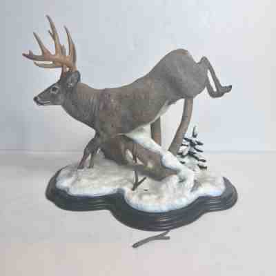 DANBURY MINT "THE BUCK OF A LIFETIME" NICK BIBBY DESIGNED BUCK DEER SCULPTURE