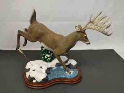 Danbury Mint "WINTER ESCAPE" Whitetail Deer Sculpture by Curtis Christensen
