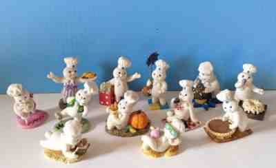 Vtg 1997 Danbury Mint Pillsbury Doughboy Calendar Figurines Complete Set of (12)
