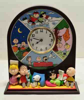 NEW Peanuts Snoopy Charlie Brown "Four Seasons " Danbury Mint Clock Certificates