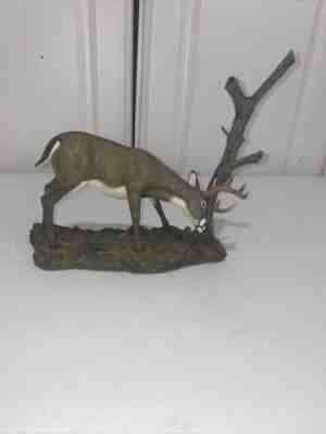 The Rub by Curtis Christensen Magnificent Whitetails Sculpture The Danbury Mint