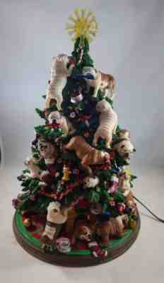 Danbury Mint Bulldog Christmas Tree- working lighted tree
