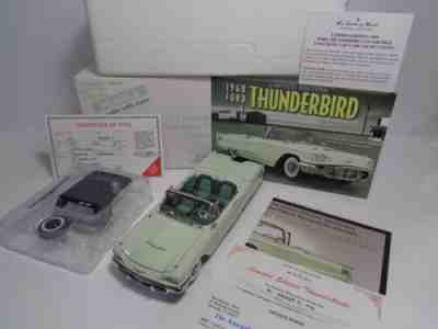 DANBURY MINT 1960 FORD THUNDERBIRD CONVERTIBLE LE #1602-1YR. PROD. ALL DOCS NICE