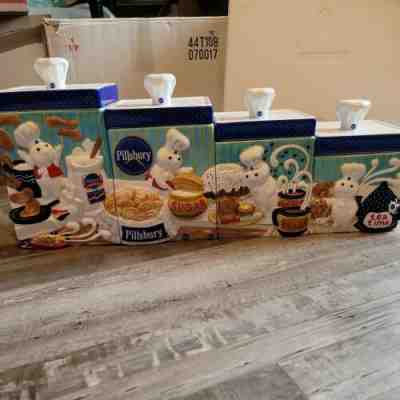 Pillsbury Doughboy Danbury Mint Canister Collection NIB 2000