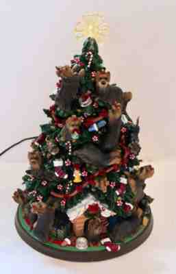 Danbury Mint Yorkie Yorkshire Terrier Dog Christmas Tree Lighted Figurine