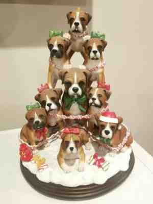 The Danbury Mint Lighted â??The Boxer Family Christmas Treeâ? AS IS (Broken)