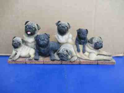 Danbury mint Pug Pal Figured Set "Little Play Pals" Rare