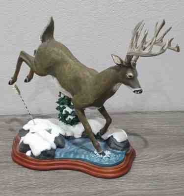 Danbury Mint "WINTER ESCAPE" Whitetail Deer Sculpture by Curtis Christensen