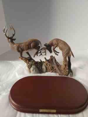 RARE! Danbury Mint ~ THE CHASE ~ Retired Deer Sculpture by James Stafford