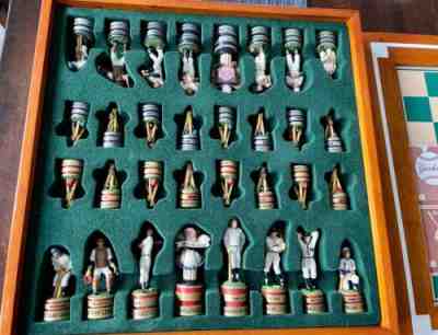 Danbury Mint 1996 Baseball Chess Set, Complete With Cards, Few FlawsÂ 